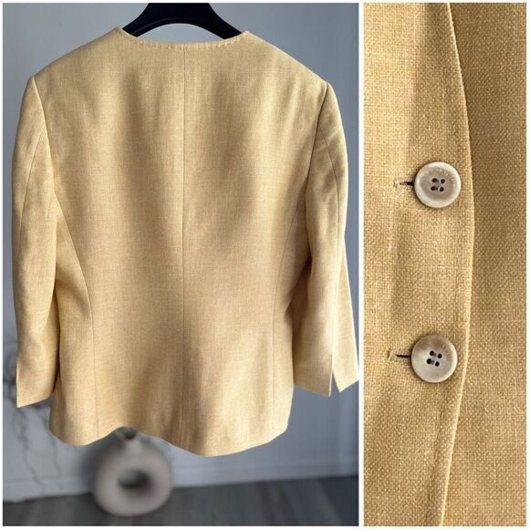 Cantarelli Italy Linen Blend Blazer Jacket Size 42 - Picture 2 of 3